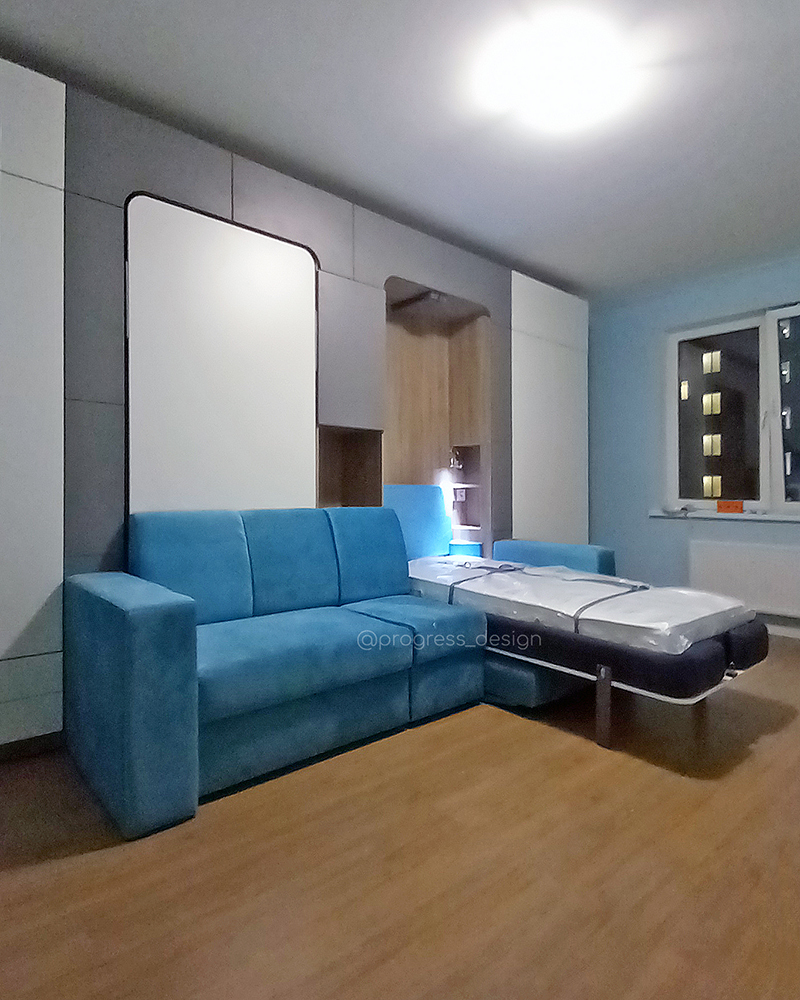 Шкаф-кровать с диваном «Атлант Тандем» Комплектация «Премиум»