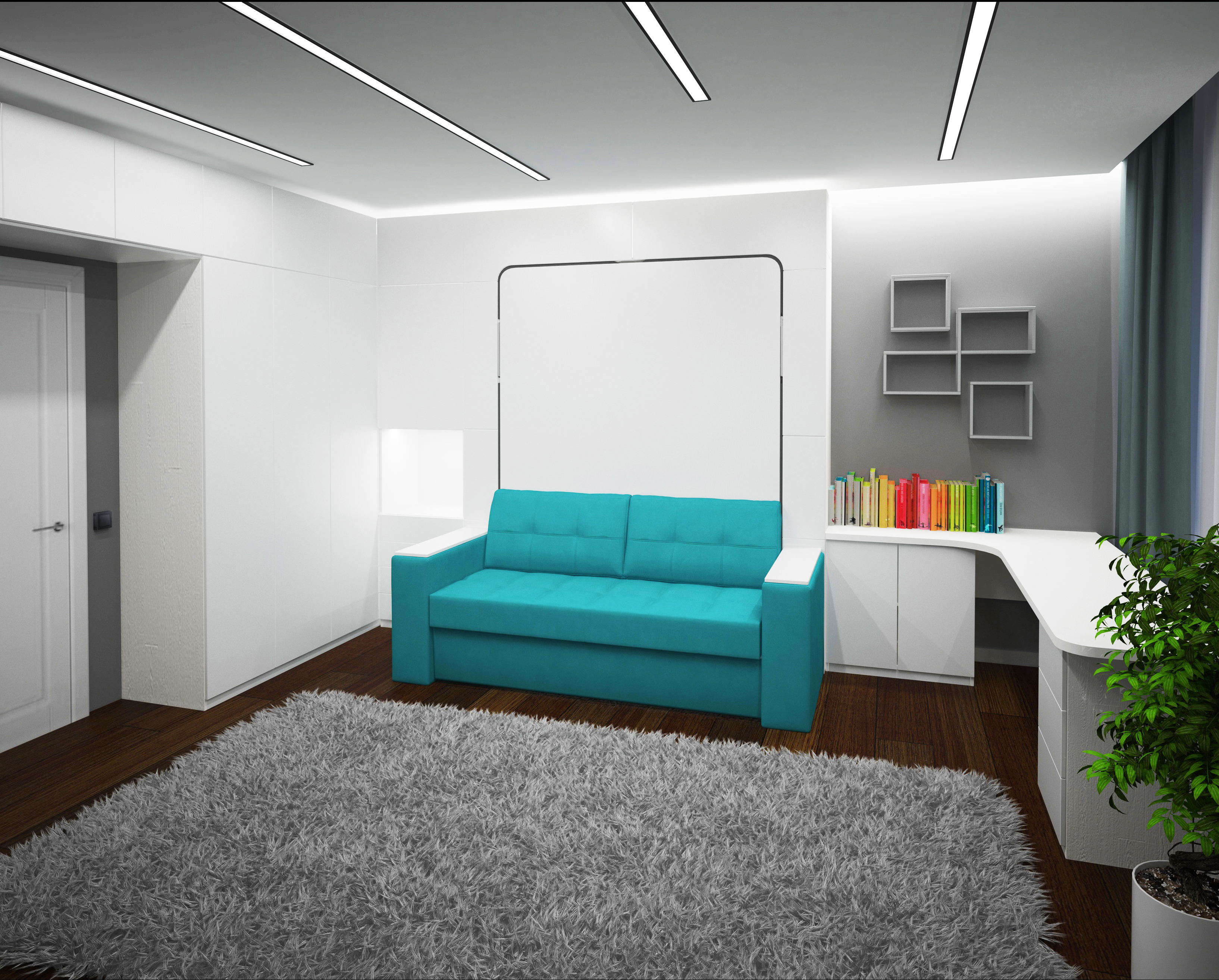 Шкаф-кровать с диваном «Атлант» Комплектация «Премиум»